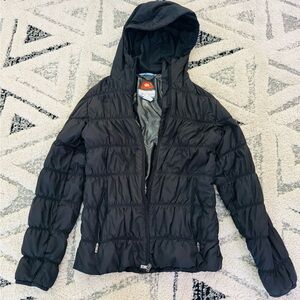 Columbia Black Hooded Puffer Jacket